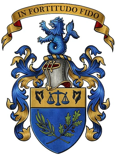 Achievement of arms of the Lord of Leslie